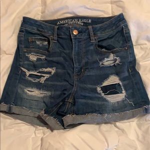 Ripped American Eagle Super Hi-Rise Shortie